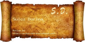 Sulcz Dorina névjegykártya
